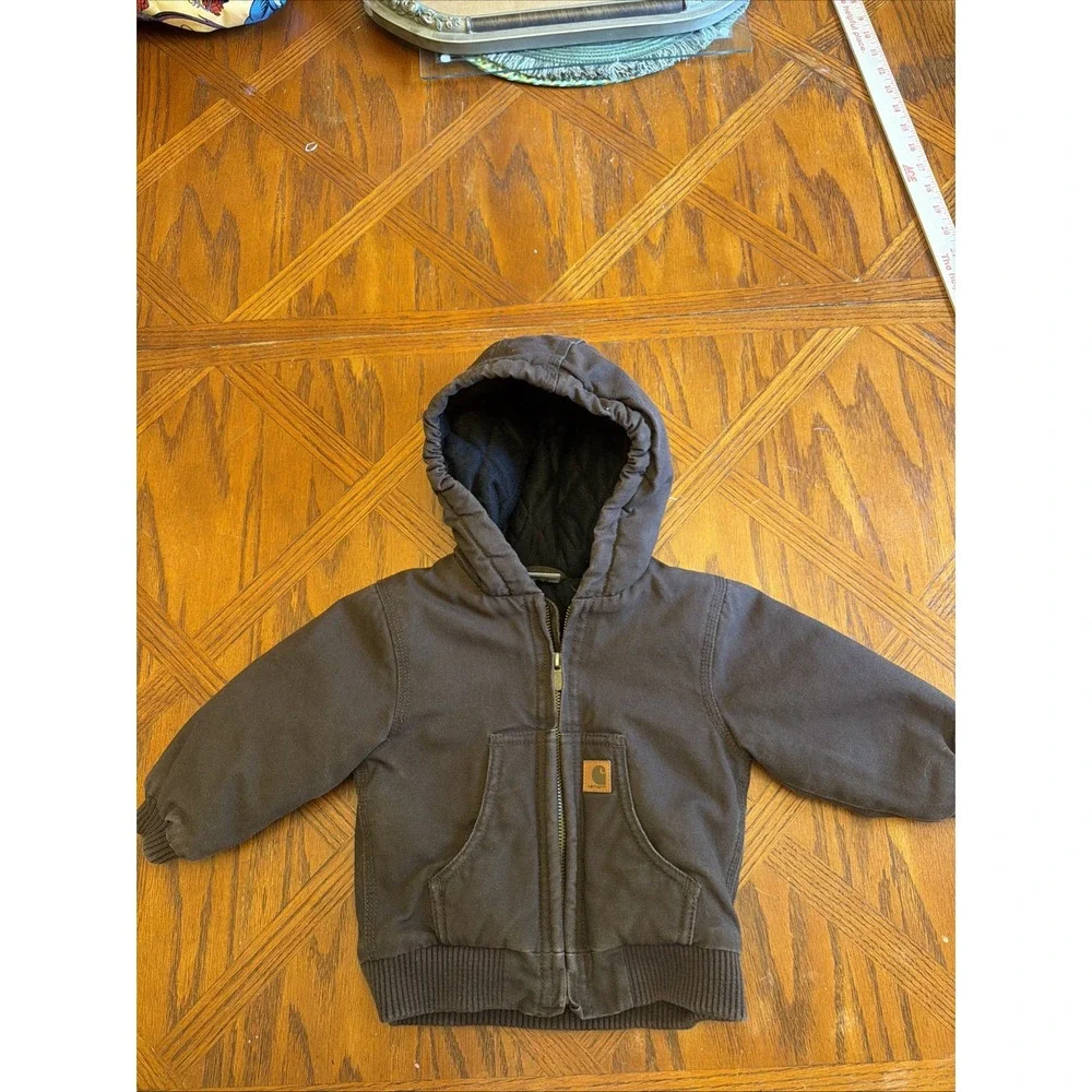 Carhartt Brown Jacket with Hood Size 12 months